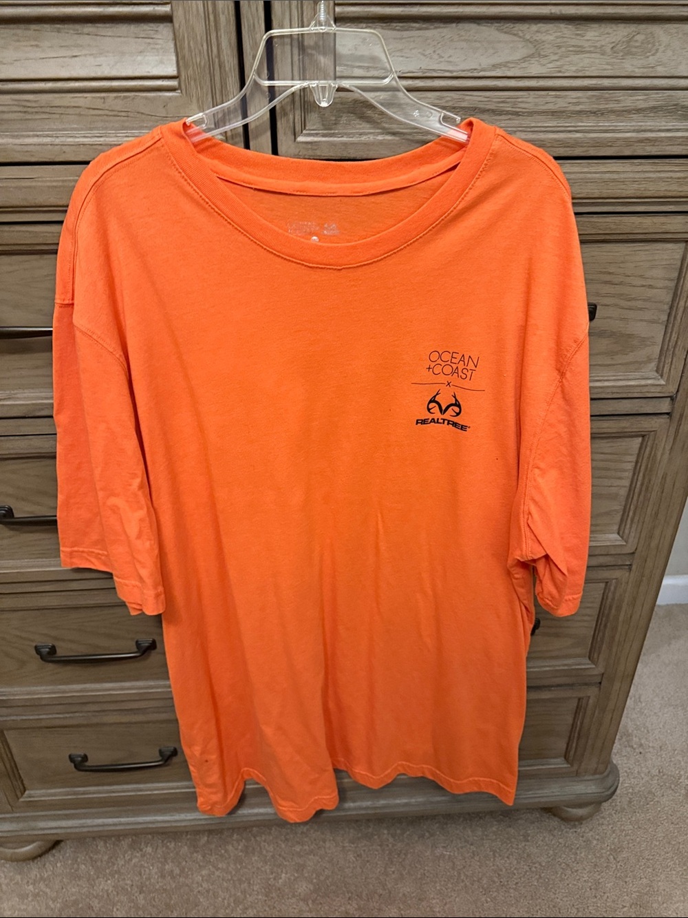 Ocean + Coast Men's Short-Sleeve Tee in Bright Orange